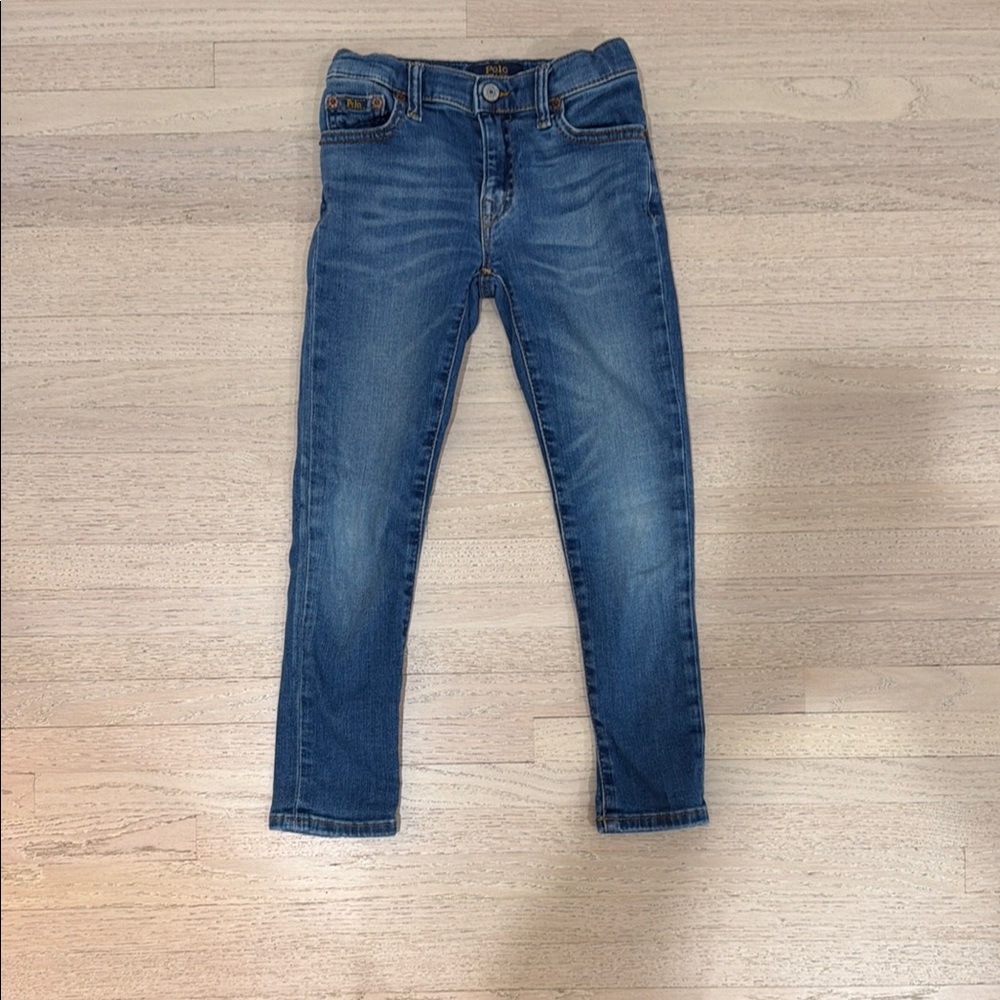 Polo by Ralph Lauren Boys Blue Stretch Slim Jeans -5t